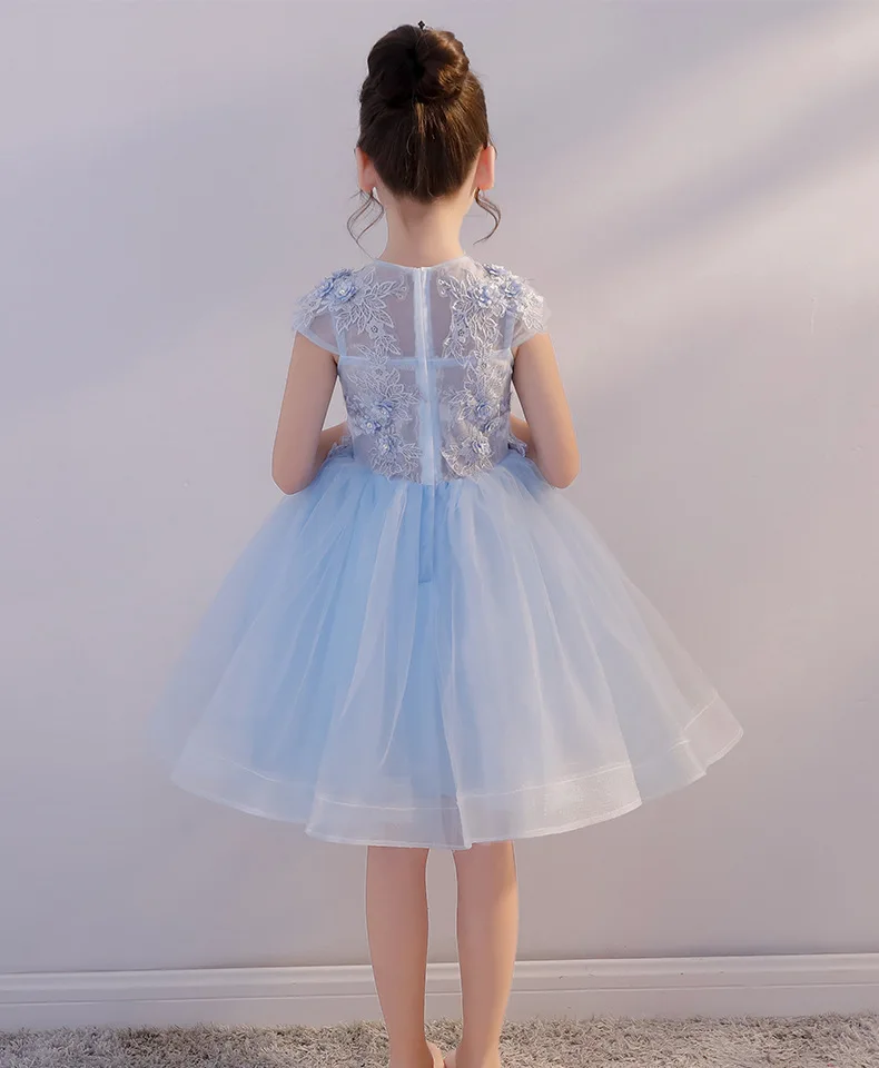 Платье для девочек от 10 до 12 лет праздничная одежда для девочки Лето Костюм принцессы кружевное бальное платье