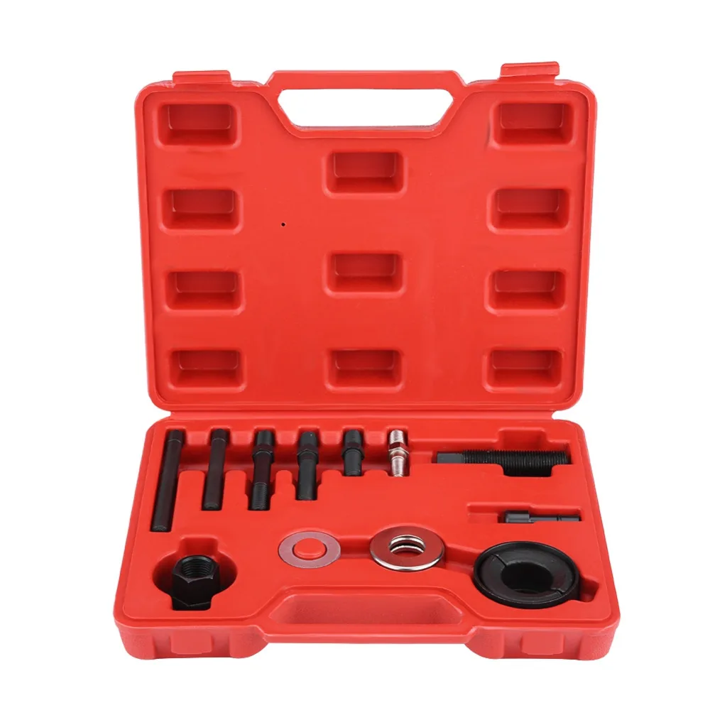 

Professional 12pc Pulley Puller Remover Installer Set for GM Chrysler Ford Power Steering Alternators High-carbon Steel car tool