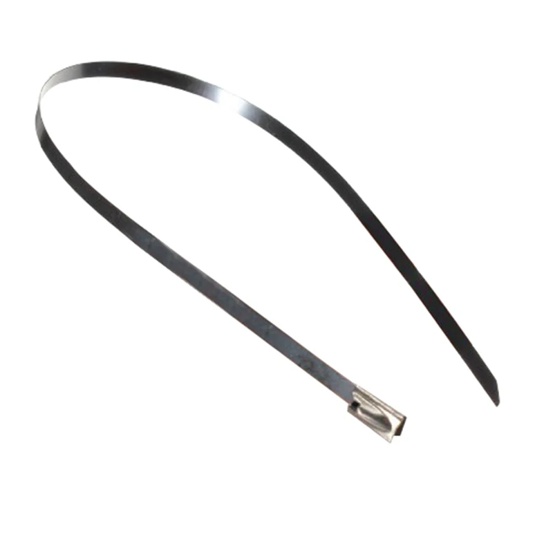 

New Arrival 45Pcs Stainless Steel PVC Coated Self Locking Cable Strap Hoops ties Zip tie cables 11.8" Long