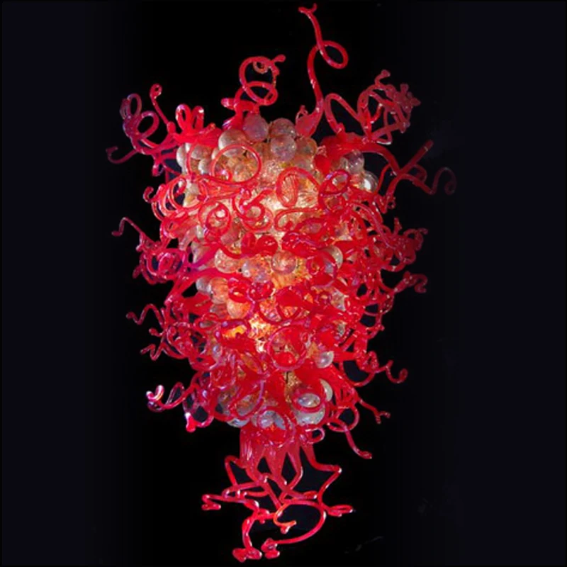 2019 дешевая люстра из дутого стекла светодиодный источник света ручная работа