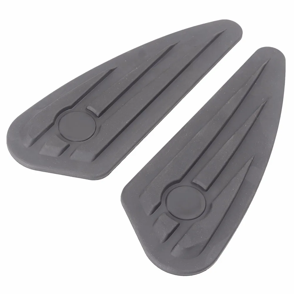 Black Gas Fuel Tank Traction Side Knee Grip Pads Decals Antiskid
