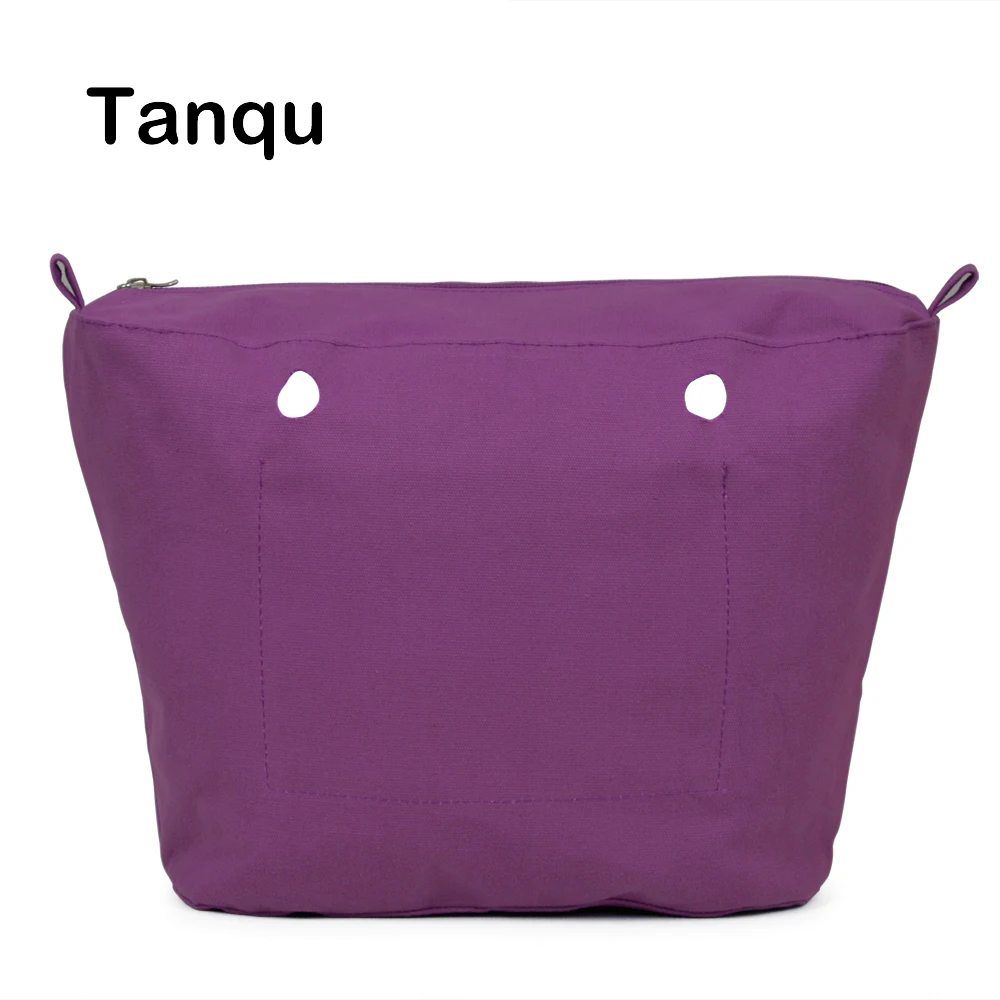 TANQU New Inner Lining Zipper Pocket for Mini Obag Canvas Insert with Inner Waterproof Coating for