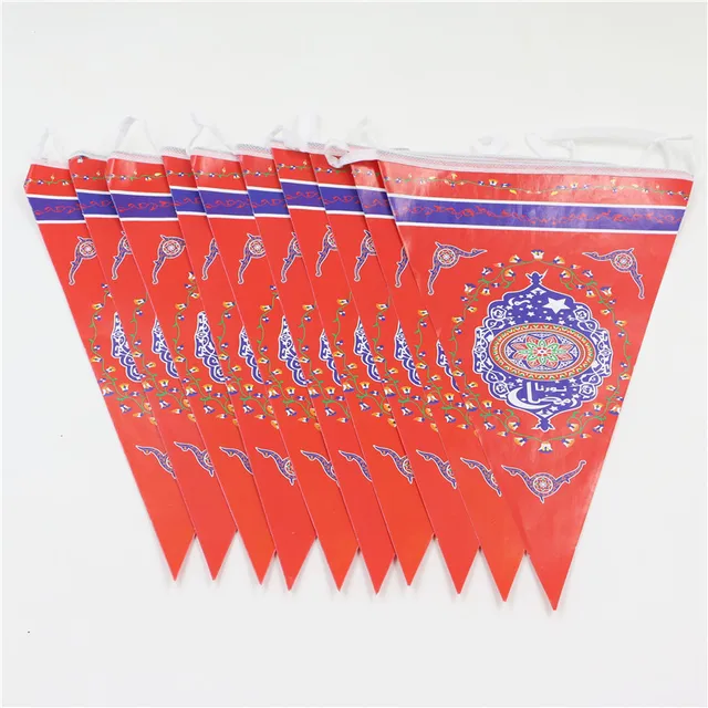 2set ramadan theme islamic month paper flag banner for party bunting