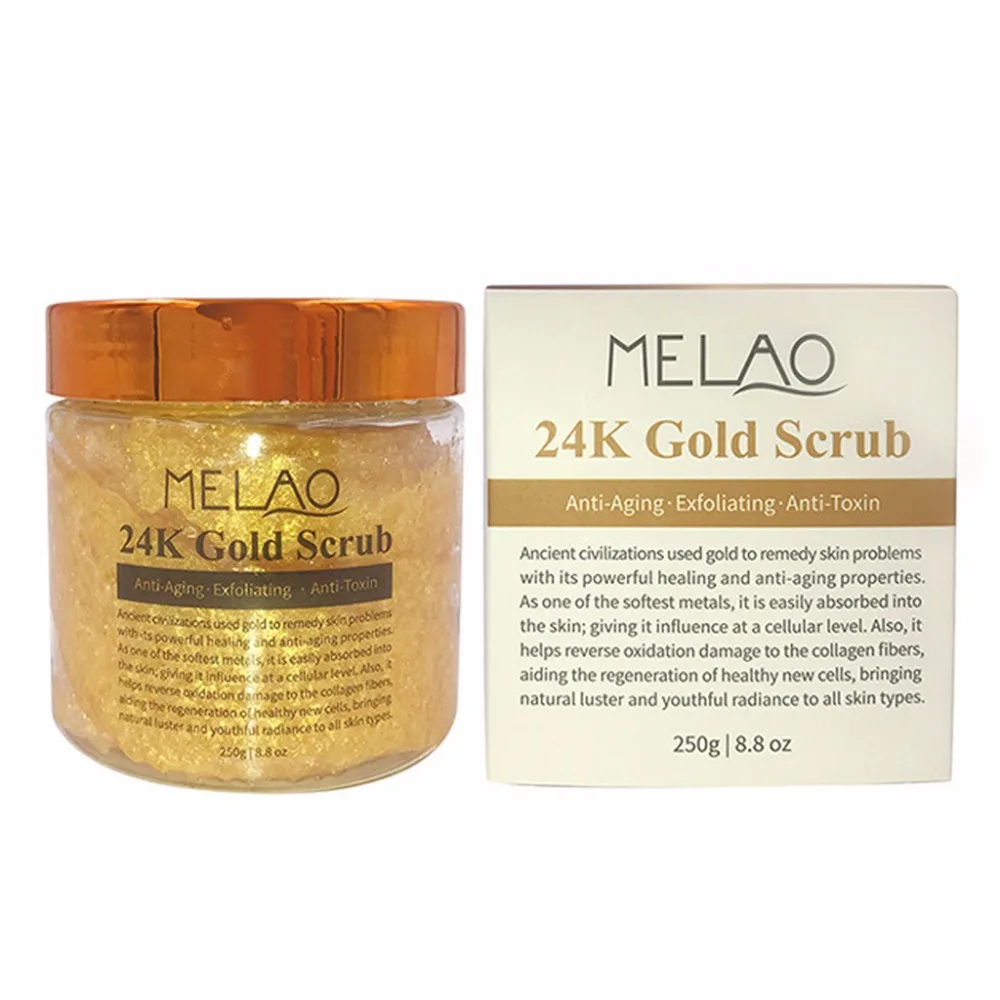 250g Gold Body Facial Scrub Cream Anti Aging Radiance Firming Skin Whitening