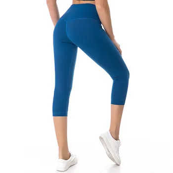 

NWT 2018 Woman Capris sports gym crop sexy Tummy Control leggings super quality 4 way stretch fabric size us4-us12