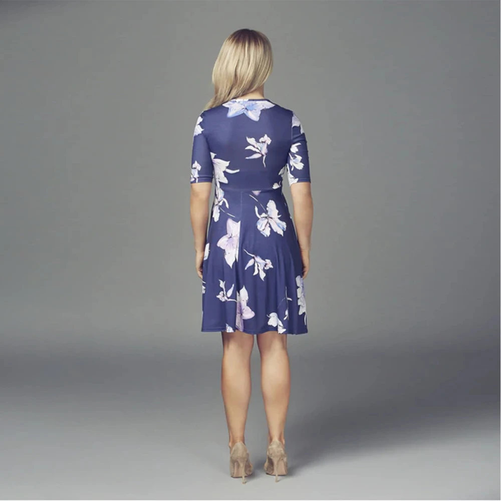 Casual Maternity Nursing Dress Summer Floral Print Breastfeeding Dresses Pregnancy Clothes For Pregnant Women Photo Shoots Prop (11)