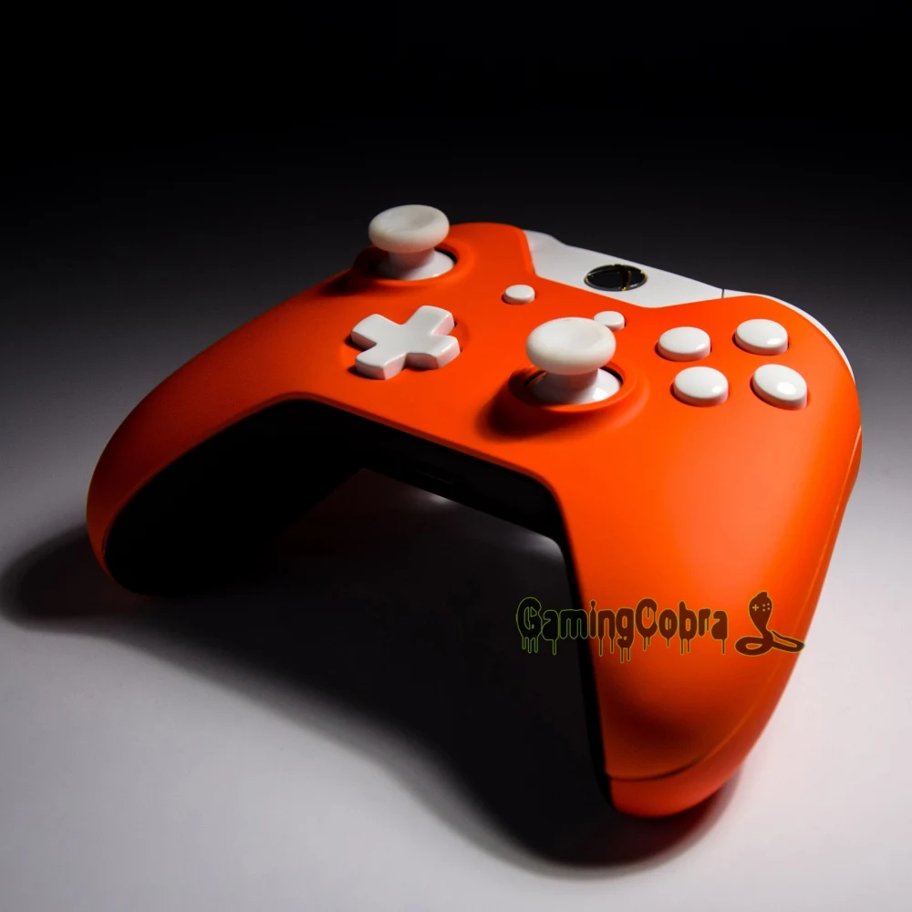 eXtremeRate Soft Touch Orange Protector Front Shell Cover Repair Kit for Xbox One Controllerkit