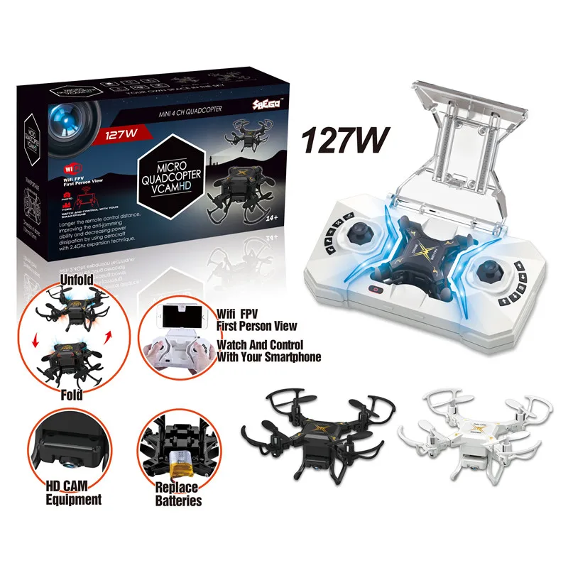 

RC Mini Drone SBEGO 127W Drones With WiFi 0.3MP Camera FPV Or No Camera 6 Axis RC Pocket Helicopter Quadcopter Pocket Toys