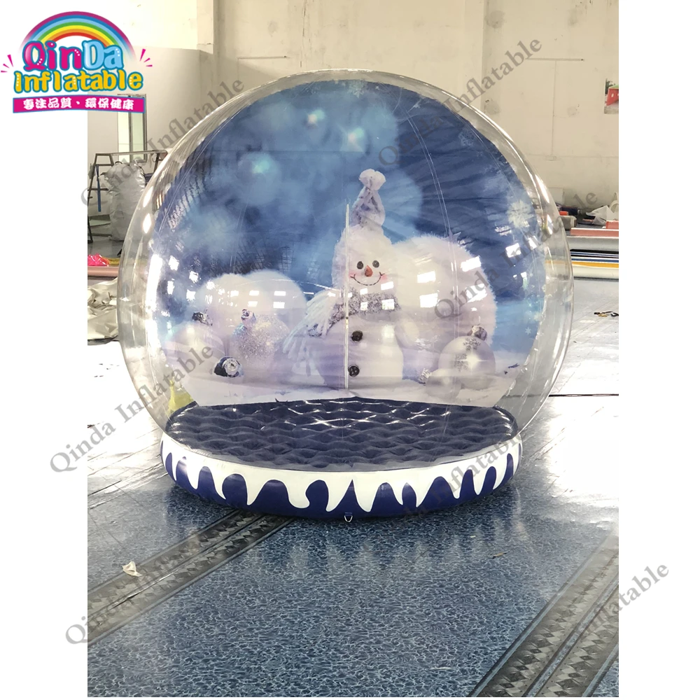 

3m Diameter Giant Inflatable Human Size Snow Globe Inflatable Snow Globe Photo Booth For Christmas Decorations