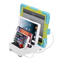 Avantree 4 Ports De Bureau USB Station De Recharge pour Plusieurs Appareils avec Gestion Des Câbles, épais Cas Supporte, pour iPhone, iPad