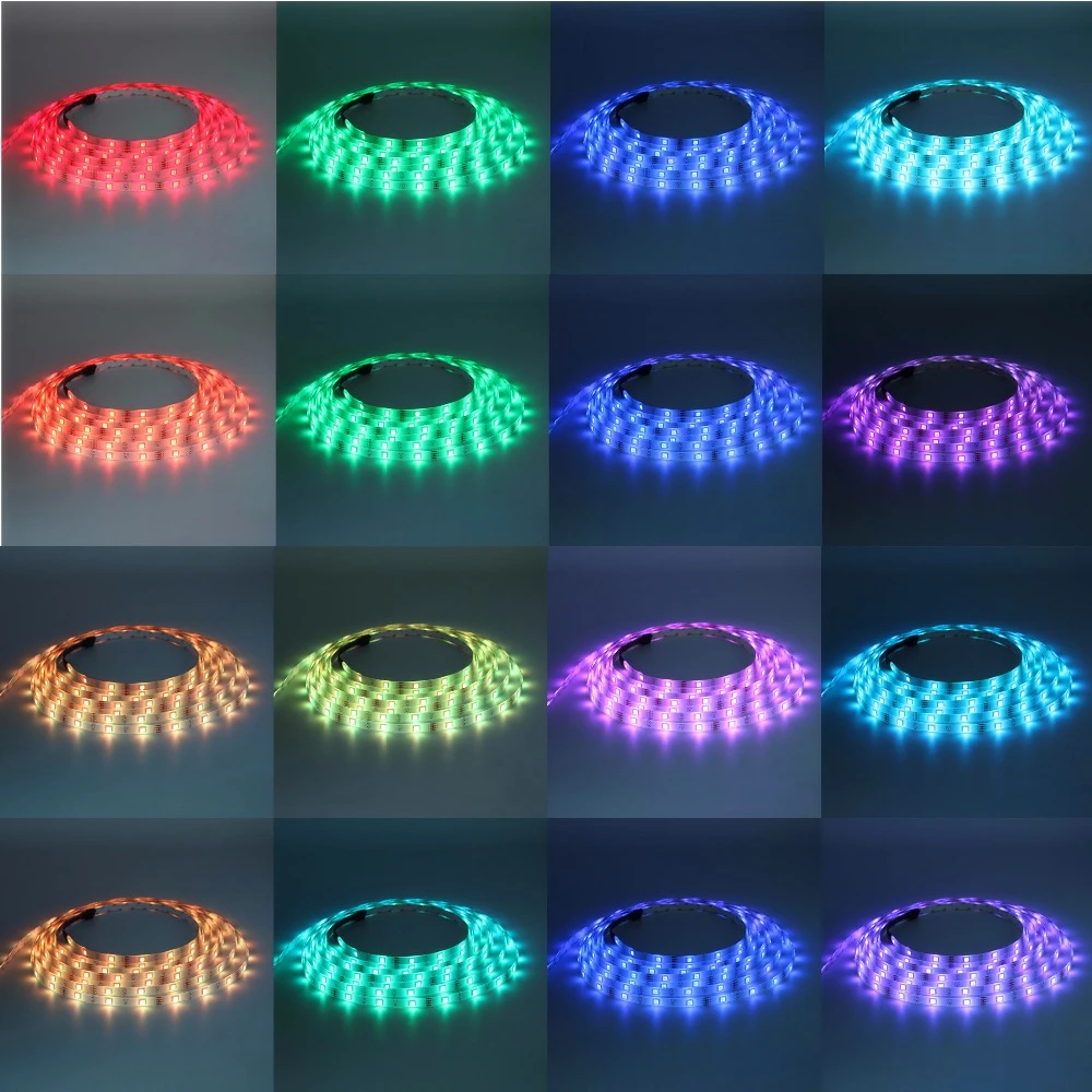 5050 RGB Светодиодная лента Водонепроницаемая wifi ir 12v tira светодиодный RGB светильник Гибкая неоновая лента контроллер fita car ruban bande