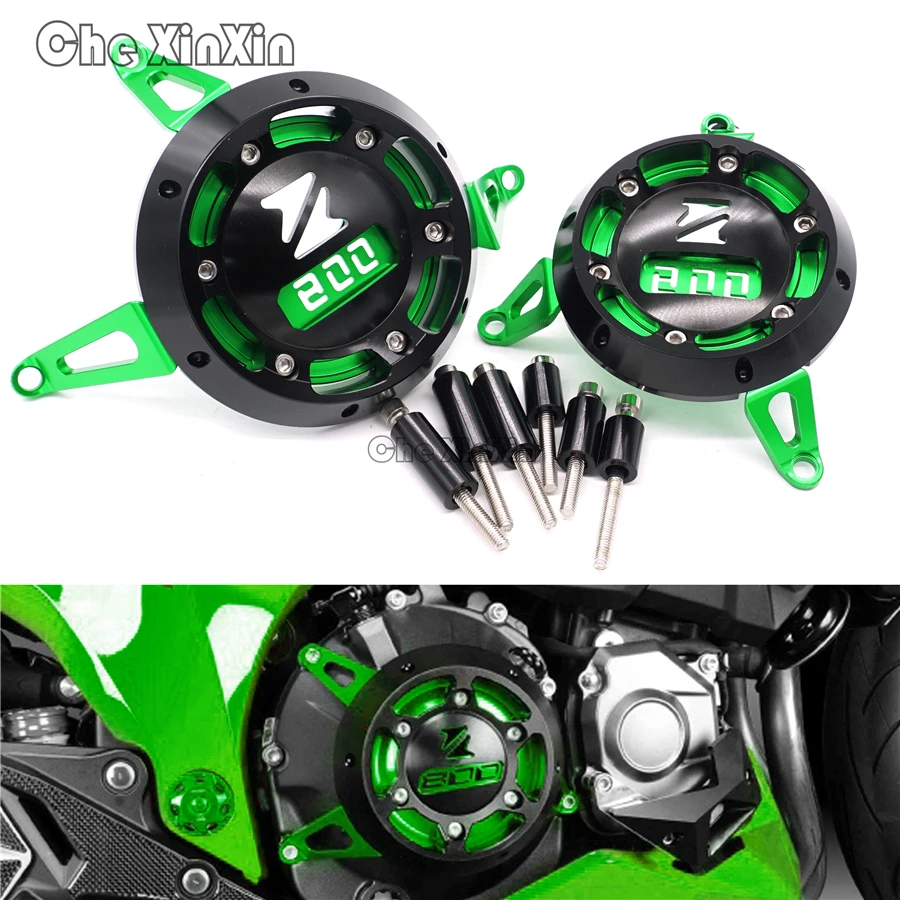

CNC Aluminum Motorcycle Engine StatorEngine Protective Cover Guard For Kawasaki Z800 Z 800 2013 2014 2015 2016 Protectors