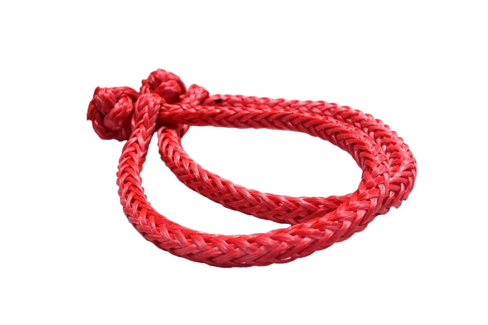 2 قطع الأحمر 4 ملليمتر * 80 ملليمتر لينة أغلال ، atv الونش تكبل ، حبل تكبل ، والإبحار تكبل للمركبة utv suv