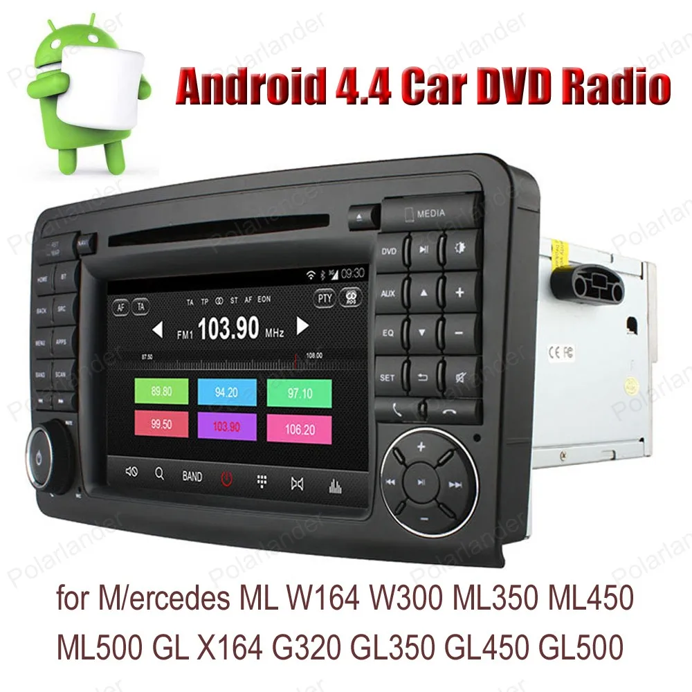 Discount Android4.4 Car DVD radio For M/ercedes ML W164 W300 ML350 ML450 ML500 GL X164 G320 GL350 GL450 GL500 Quad Core 5