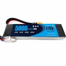 DXF RC Lipo 2S Battery 7.4V 5000mah 50C Max 100C For RC Bateria Drone AKKU Helicopter Car Truck Car Quadcopter FPV UAV dxf 50c 2s 5000mah 7 4v lipo hard case battery xt60 plug for rc car truck buggy boat heli and drone hard case