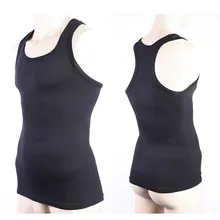 Черный белый формирователь тела мужской жилет для похудения животик предохранительный пояс компрессионные Танки Без Рукавов, приталенная корректирующая одежда для осанки