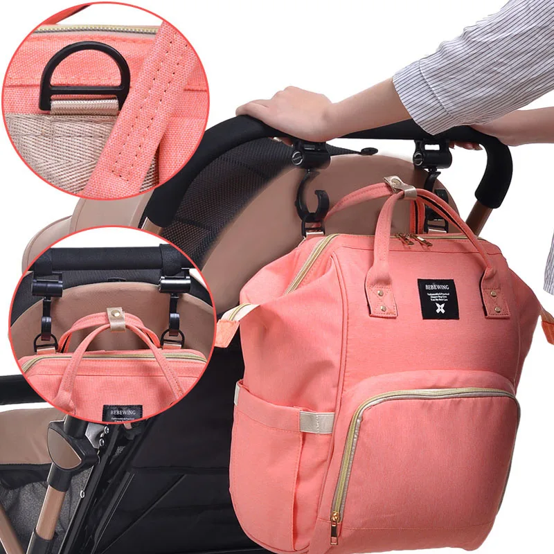 Baby Diaper Bag Maternity Nappy Bag Mummy Travel Backpack Nursing Bag For Baby Stroller Large Capacity Print Wetbag 42X27X21CM (6)
