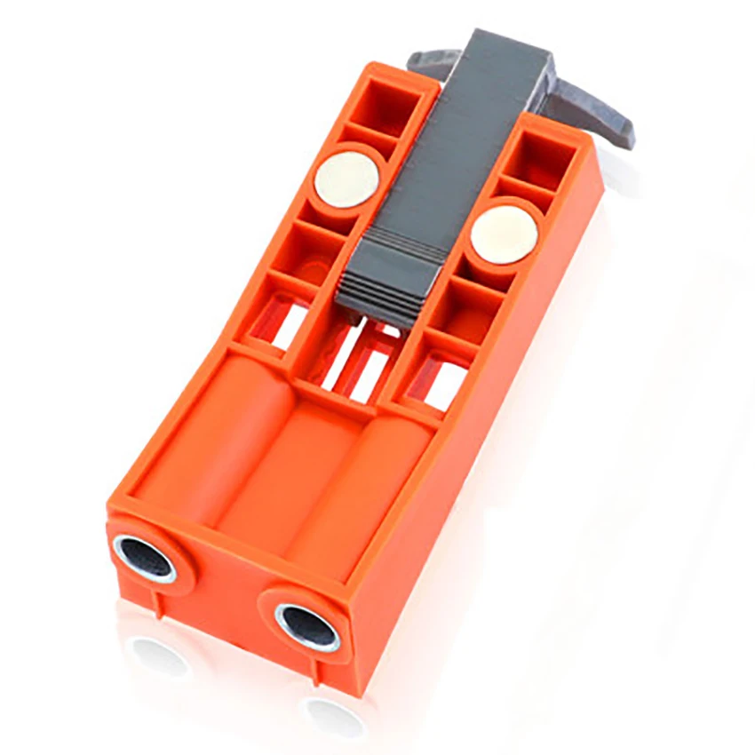 

ABS Pocket Hole Jig 9.5mm Bevel Angle Drill Guide Drill Hole Puncher Adjustable Locator Carpentry Tools With Magnet Positioning