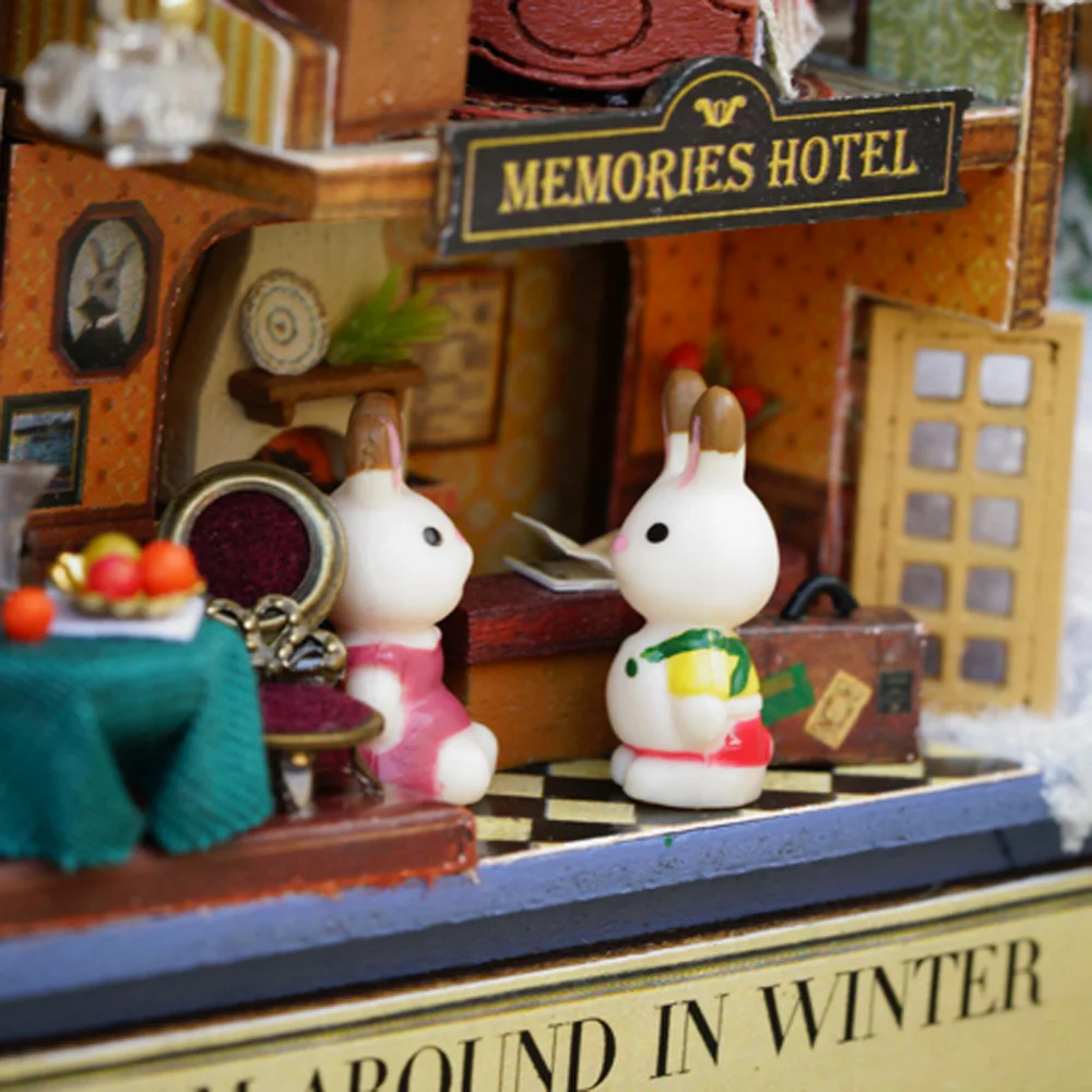 Handmade Furniture Doll House DIY miniature doll house 3D Wooden Dollhouse miniatures toys for Christmas children birthday gift