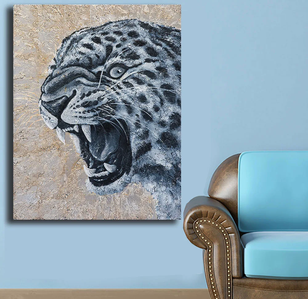 Large Wall art animal Leopard Canvas Painting For Living Room Home