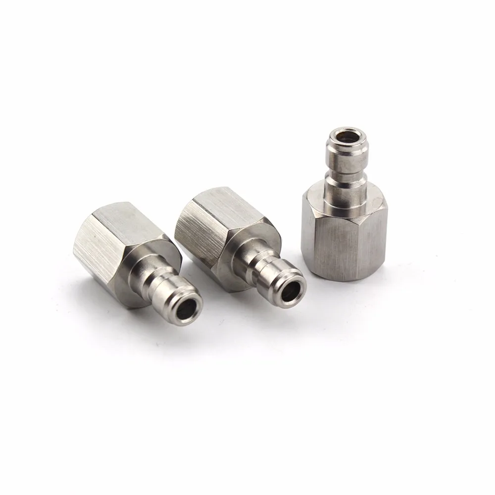 

3PCS/LOT PCP Airforce Paintball Quick Female Plug 1/8BSPP Stainless Steel 8mm Fill Nipple Coupling Fitting Air Socket Connection