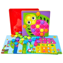 Художественное цветовое соответствие мозаичное наборное поле для раннего развития игрушки для детей день Благодарения Рождественский подарок на день рождения