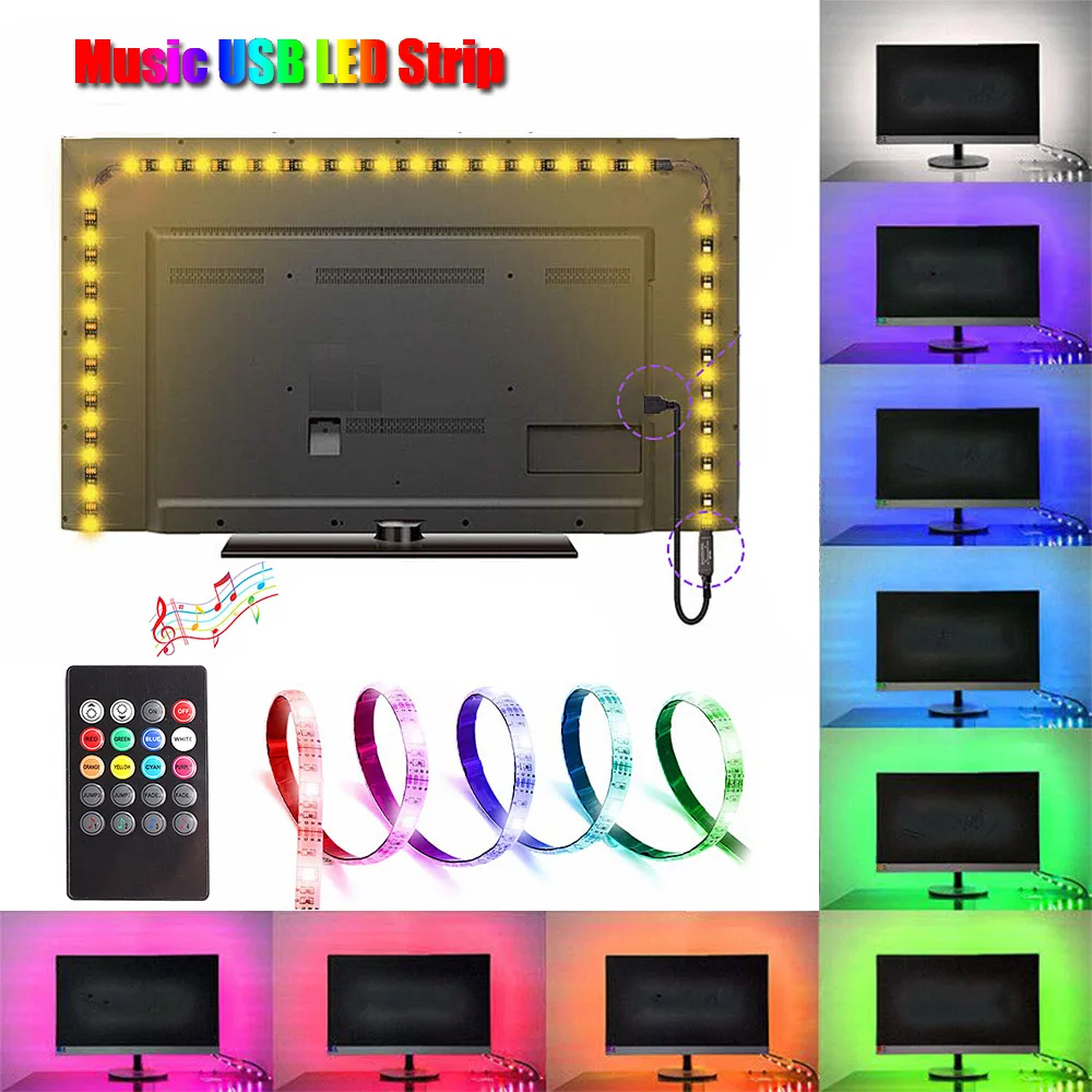 3 м 5 м USB RGB светодиодный светильник шкаф кухонный светильник под шкаф светильник ing домашний светодиодный s-образный светильник RF/музыка/Bluetooth контроллер лампе