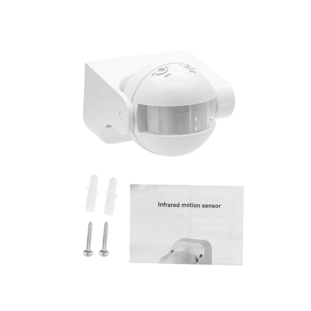 

IP44 Security PIR Motion Sensor Switch Movement Detector Outdoor Max 12m 3-2000LUX Energy-saving Automatic Lighting Switch