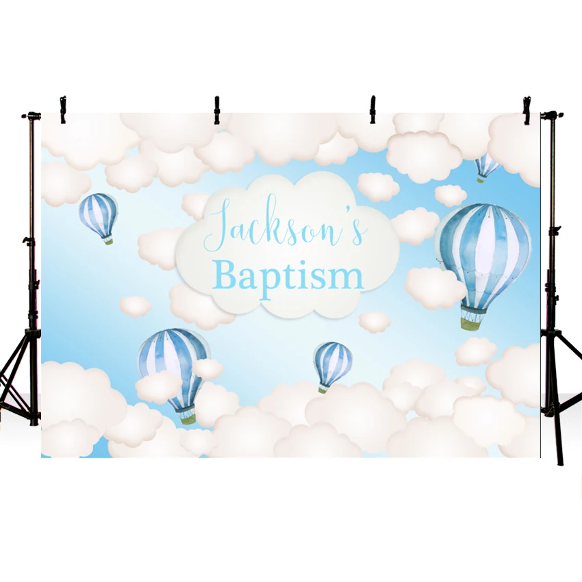 

MEHOFOTO Hot Air Balloon Background Holy Communion Blue Sky Cloud Photography Backdrop Photo Studio Party Newborn Photocall