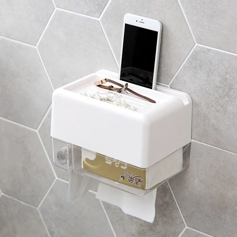 Toilet waterproof tissue boxes non perforated toilet paper box toilet