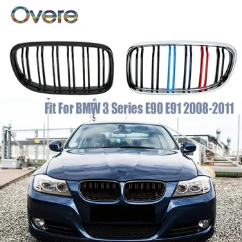 

Overe 1set Car Front Bumper Racing Grills Grilles For BMW E90 E91 BMW 3 Series 2008 2009 2010 2011 Saloon Touring Accessories