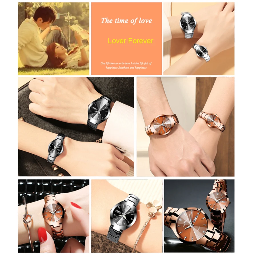 KEEP IN TOUCH Brand Luxury Lover Watches Quartz Calendar Dress Women Men Watch Couples Wristwatch Relojes