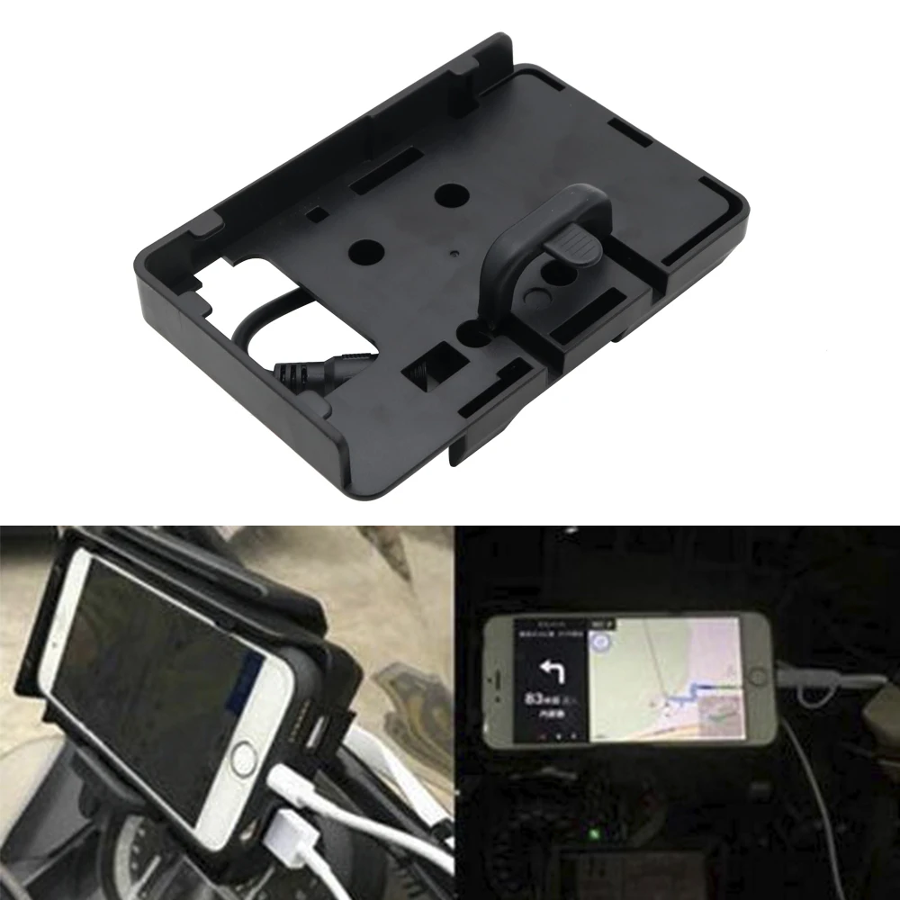 Mobile Phone Navigation Bracket For BMW R1200GS ADV CRF 1000L Africa Twin R1200GS For  F700 800GS Motorcycle USB Charging (13)