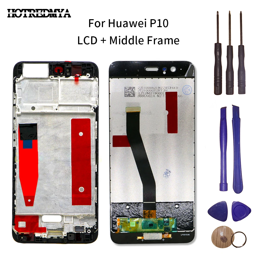

LCD Display Touch Screen Digitizer Assembly For Huawei P10 VTR-L09 VTR-L10 VTR-L29 5.1 inch LCD Touch Screen With Frame