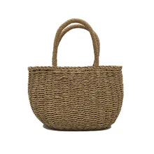 Корзина для хранения ивовая плетеная льняная Корзина для пикника с ручкой ручной работы из ротанга Крышка кассеты 26x13x19 см