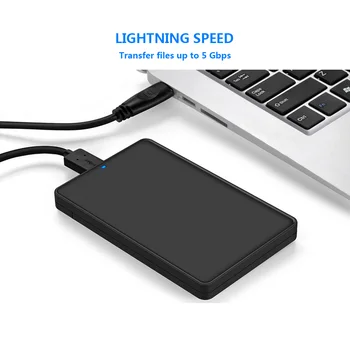 

2.5-inch SATA SSD / HDD USB 3.0 External Interface USB 3.0 5Gbps Micro Interface 2.5-inch SATA Interface Hard Box SSD / HDD