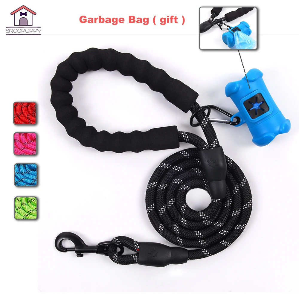 

Reflective Dog Leash Nylon Striped Leashes for Dog High Quality Strap Rope for Large Dogs Walking Leads Big Dog Durable JW0056