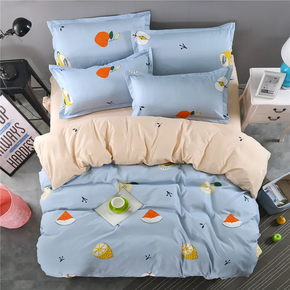 Waliicorners Nordic simplicity style geonetric pattern Duvet Cover sheets Bedding Set King queen full twin size Cute Girls bedclothes 16 378A1748