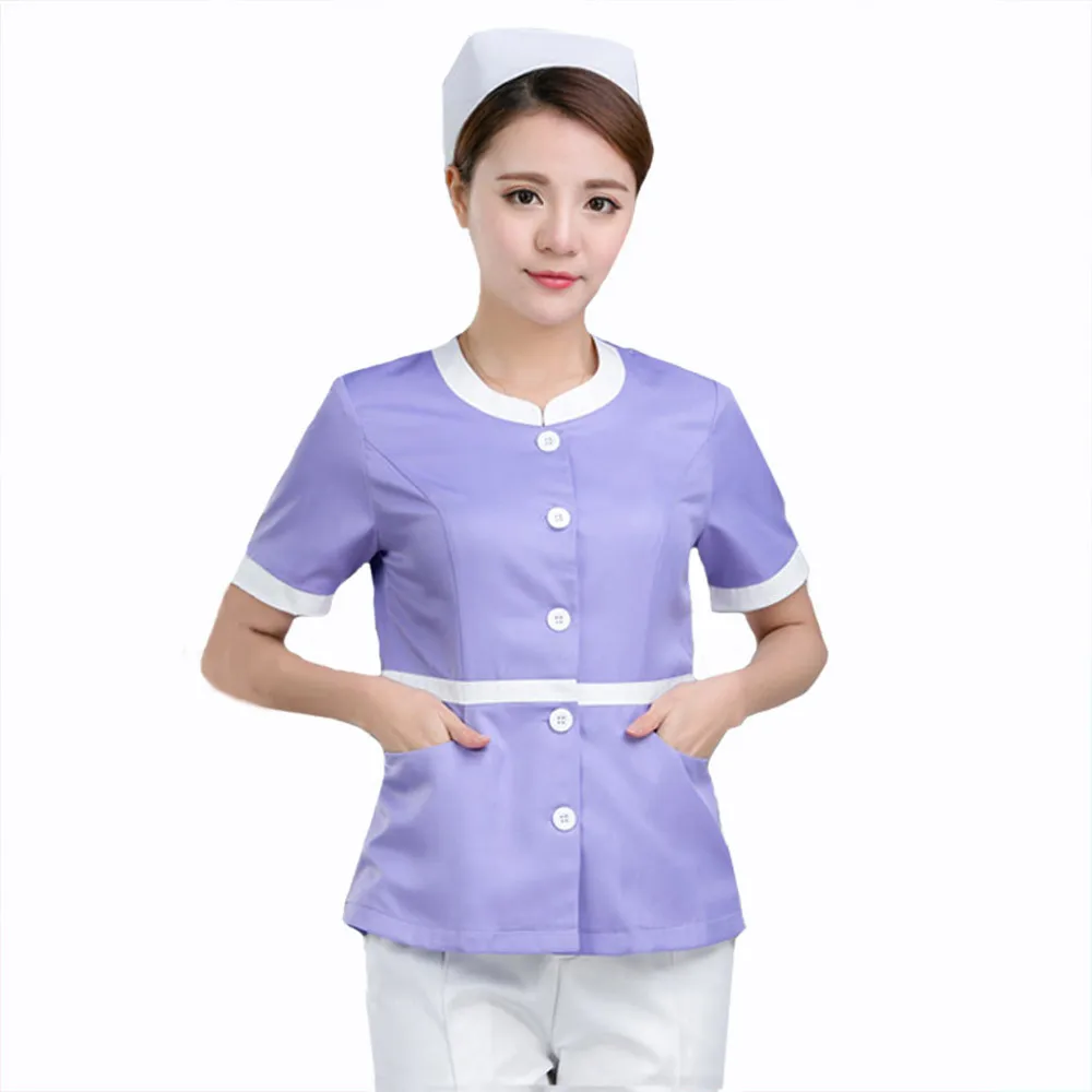 Summer uniformes medicos scrubs short sleeves Women nurse uniform