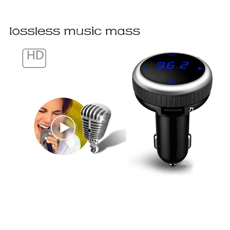 Автомобильный fm передатчик громкой связи MP3 плеер Bluetooth два usb порта с