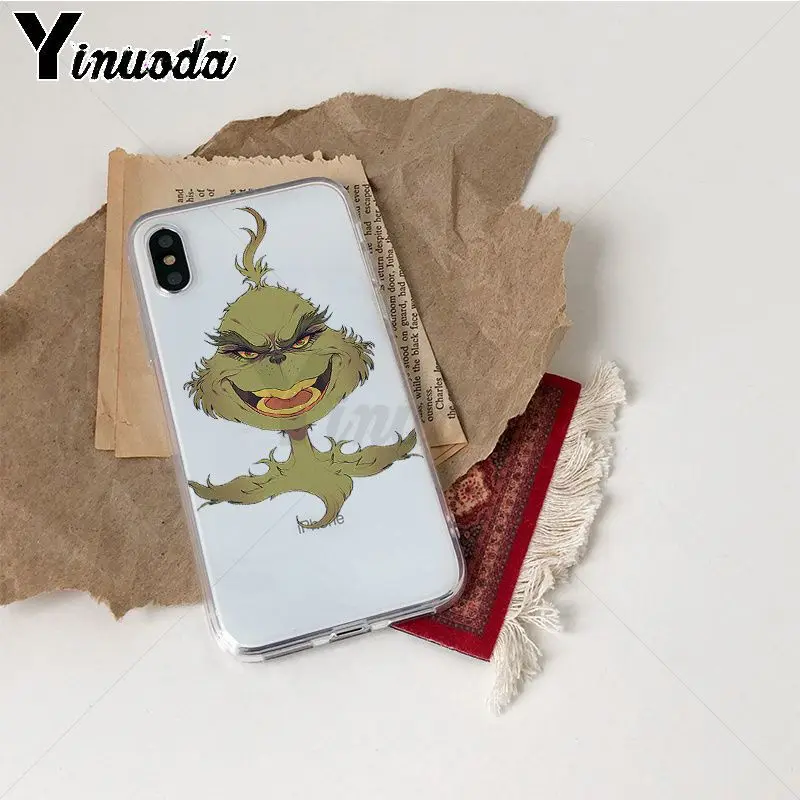 Yinuoda grinch Новое поступление Прозрачный чехол для телефона iPhone Xr XsMax 8 7 6 6S Plus Xs X 5 5S SE 5C чехол s