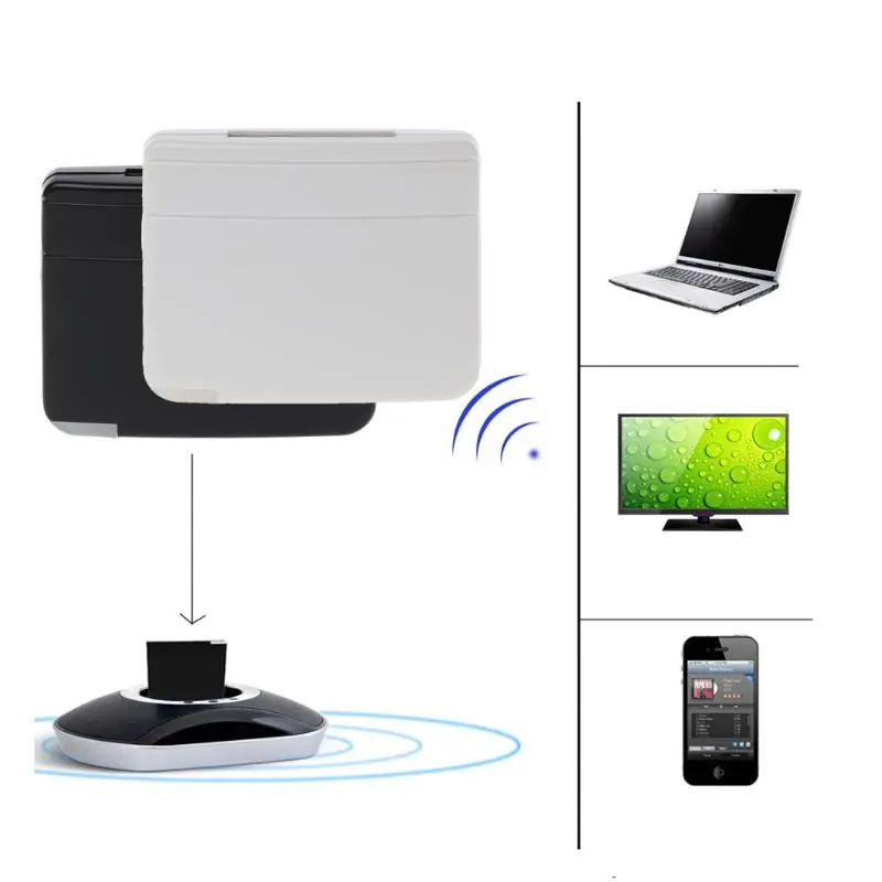 

A2DP Bluetooth Music Audio 30 Pin Receiver Adapter Speaker Dock for iPod iPhone