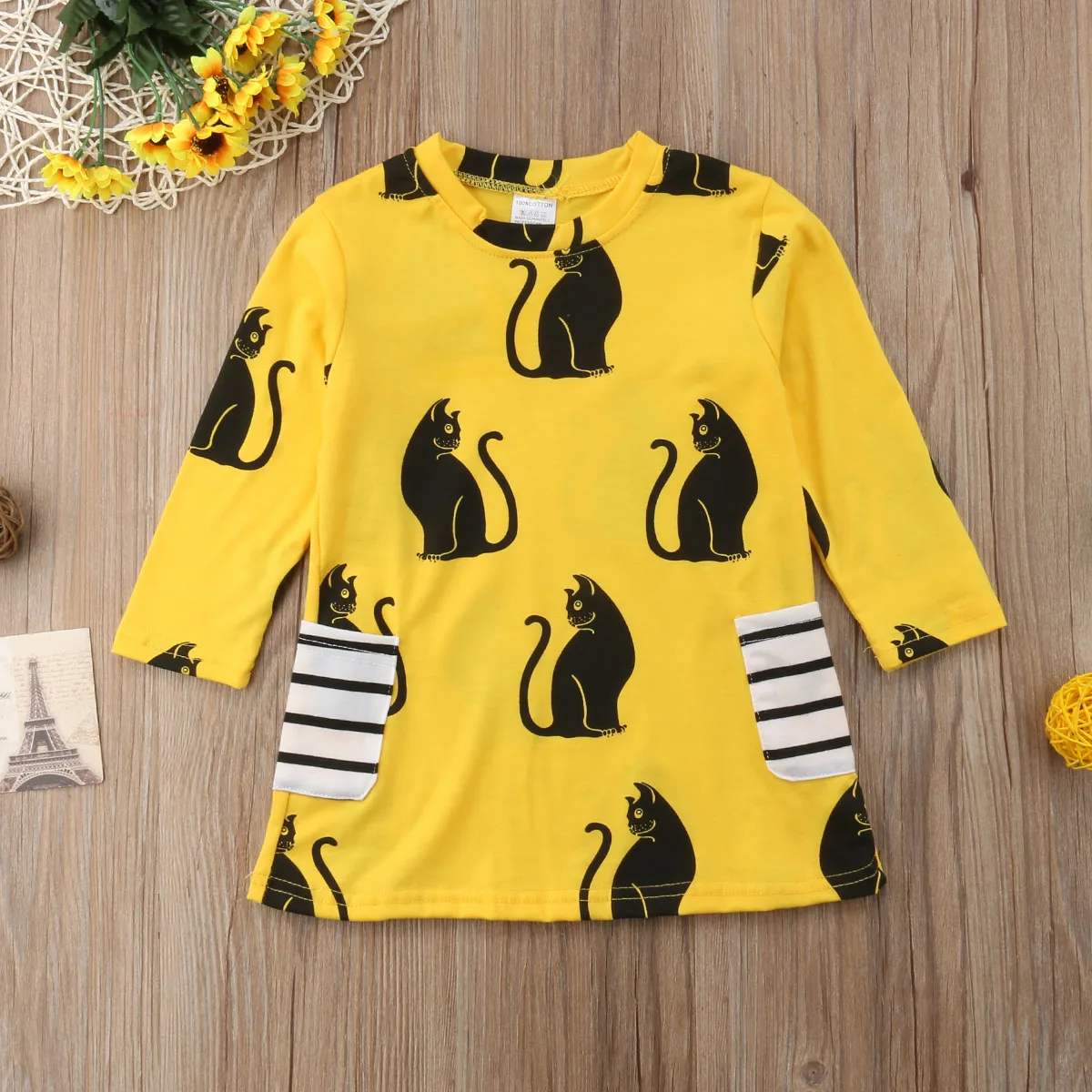 

Cute Kid Baby Girl Cotton Long Sleeve Persian Cat Casual Autumn Dress Birthday Party Pageant Dresses Clothes 1-6 Years
