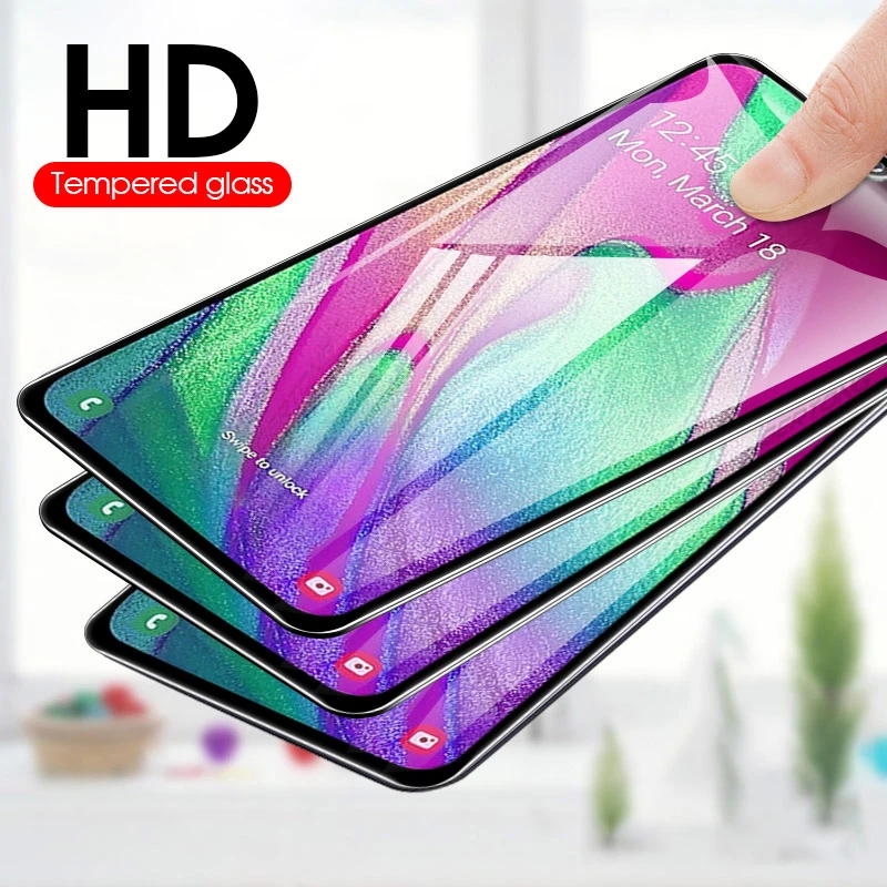 

3PCS Full Tempered Glass For Samsung A50 A70 A40 A30 Screen Protector For Samsung Galaxy A90 A80 A70 A60 A50 A40 A30 A20 A10