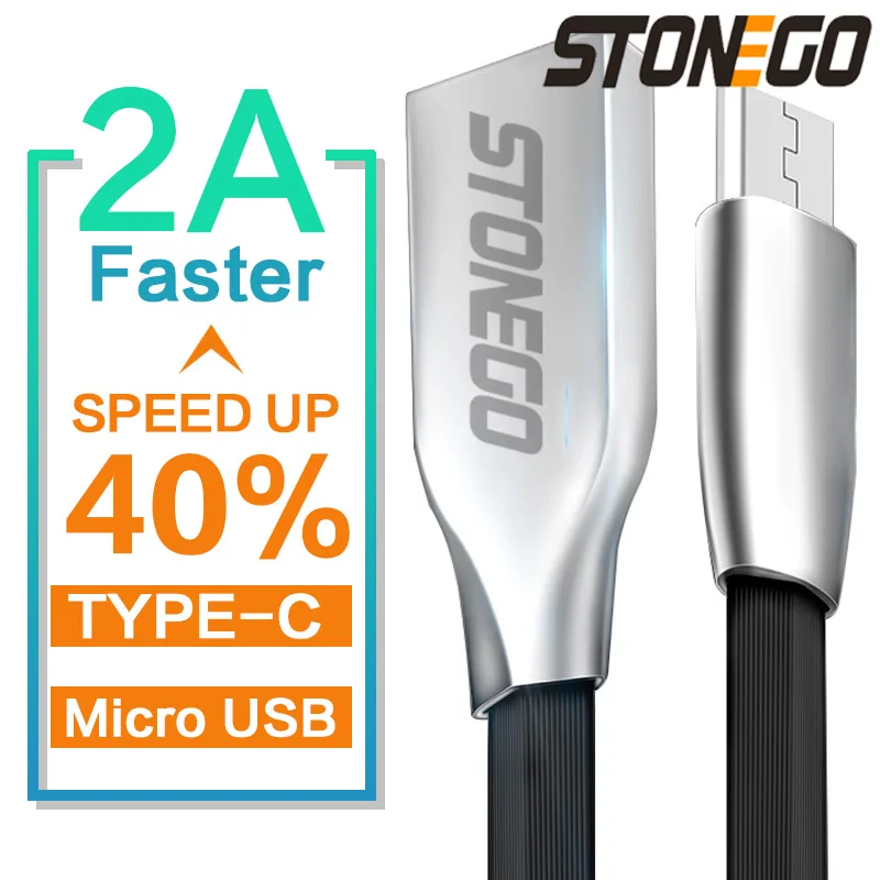 STONEGO Micro USB кабель/TYPE-C кабель для синхронизации данных и передачи данных Android USB зарядный кабель для samsung Xiaomi huawei Microusb шнур