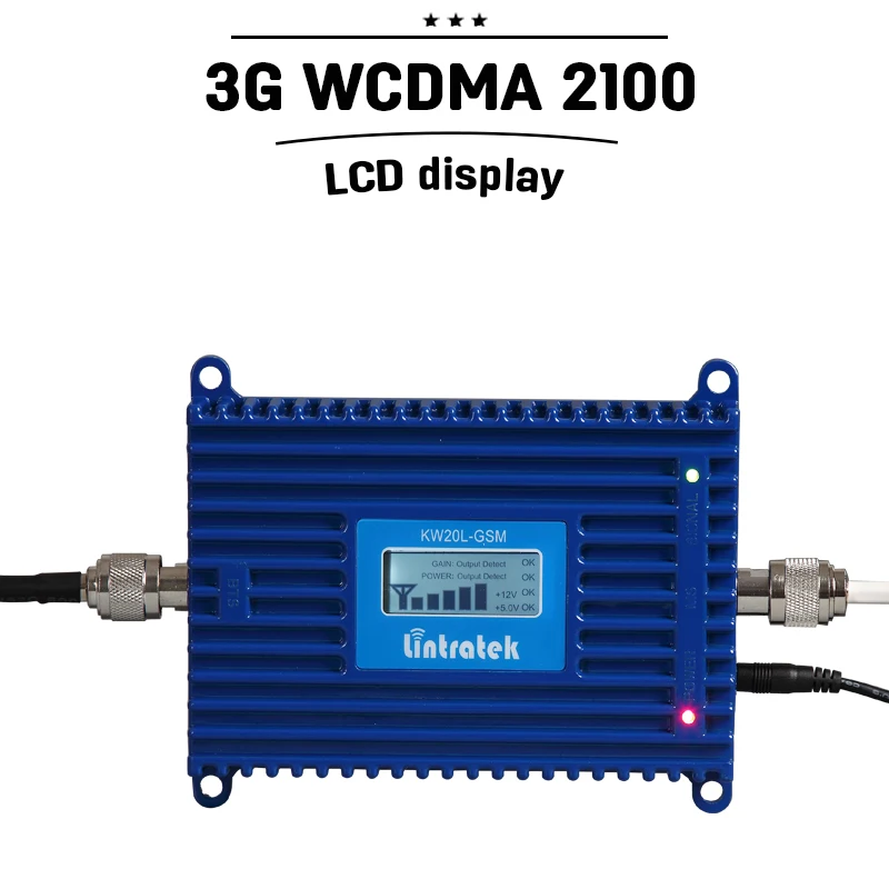 

LCD Display Intelligent Control 3G 2100mhz Mobile Signal Booster 3G WCDMA UMTS 2100mhz Cellular Repeater Cell Phone Repetidor#20