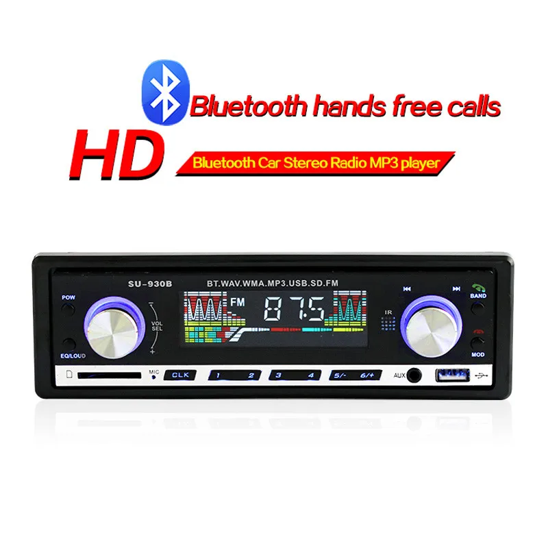 930BT Bluetooth Car Stereo Audio In Dash FM Aux Input Receiver SD USB