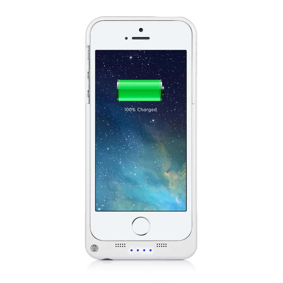 2200mAh Rechargeable Backup Battery Charger Power Charging Case Bank Cover for Apple iPhone 5 5S