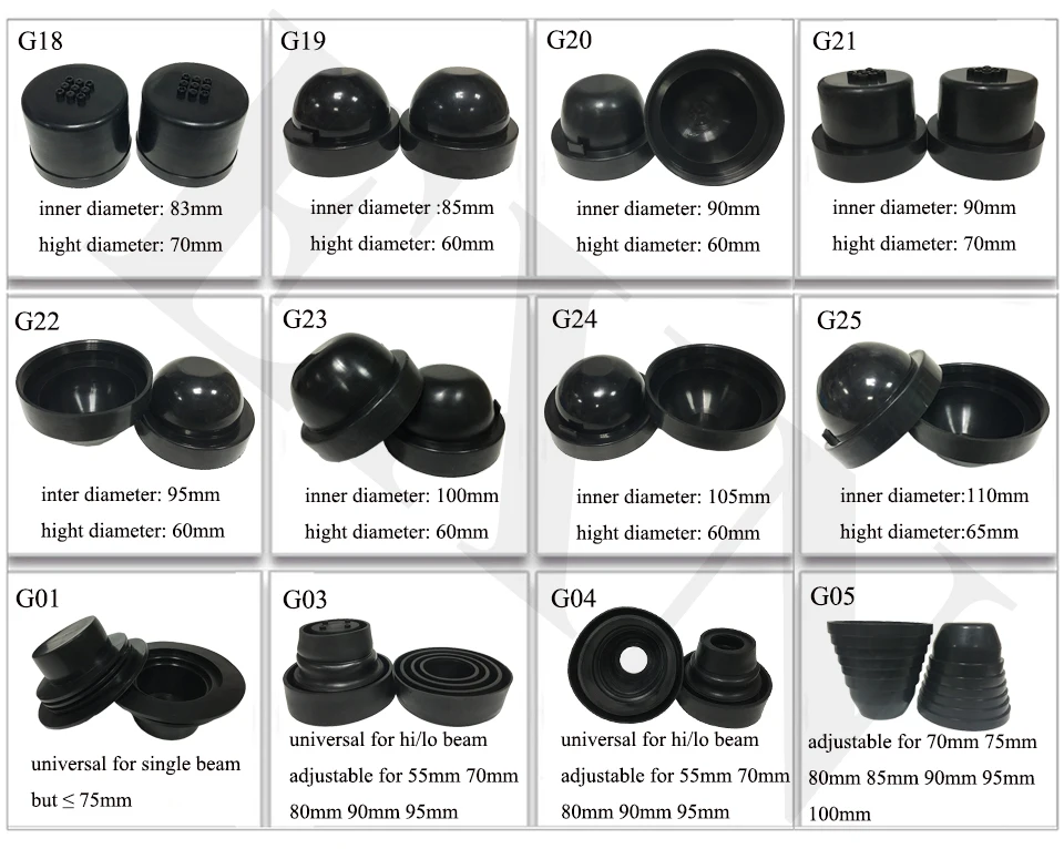 Пылезащитный чехол для автомобильных фар 70 мм 75 мм 80 мм HID светодиодный пылезащитный резиновый водонепроницаемый пылезащитный уплотнительный чехол для фар 80 мм