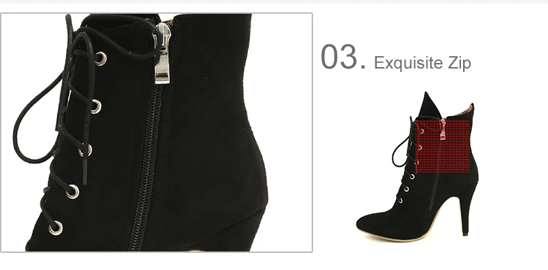 Женские зимние леопардовые пикантные ботильоны со шнуровкой на молнии; женская обувь из флока на тонком высоком каблуке с острым носком; женские туфли-лодочки размера плюс